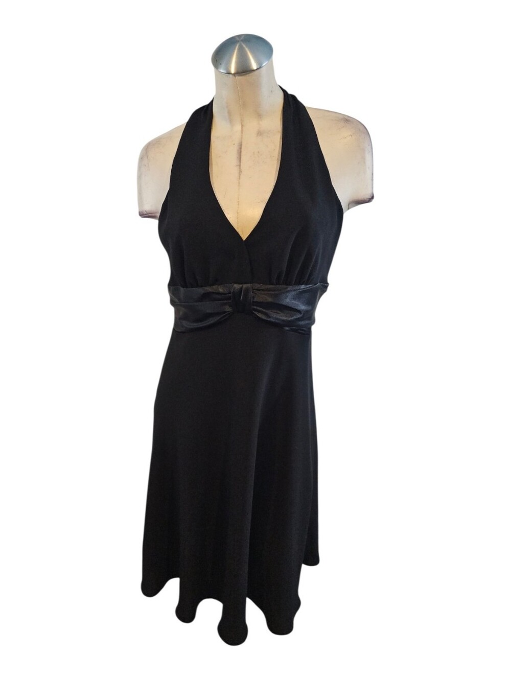 Jones Wear Size 10 Black Halter Dress Cocktail Party